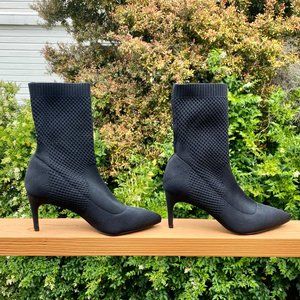 Knitted Sock Stiletto 3" Heel Booties (Black🖤)